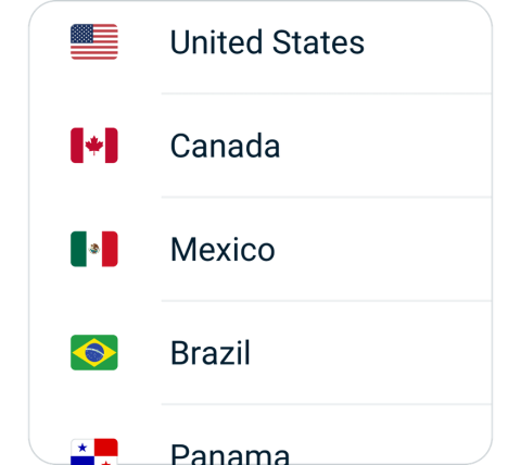 NARAKA connect step 2, choose VPN server location